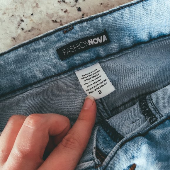 Highwaisted Fashion Nova Sailor Ripped Shorts - Picture 4 of 6